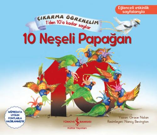 10 Neşeli Papağan - Çıkartma Öğrenelim 1'den 10'a Kadar Sayılar Grace 