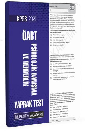 2021 KPSS ÖABT Psikolojik Danışma ve Rehberlik Yaprak Test Kolektif