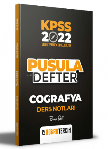 2022 KPSS Coğrafya Pusula Defter Ders Notları Barış Salt