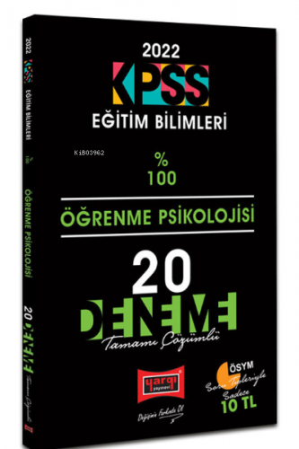 2022 KPSS Eğitim Bilimleri Öğrenme Psikolojisi Tamamı Çözümlü 20 Denem