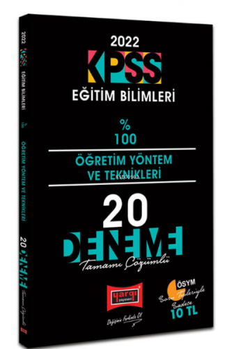 2022 KPSS Eğitim Bilimleri Öğretim Yöntem ve Teknikleri Tamamı Çözümlü