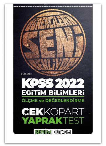 2022 KPSS Eğitim Bilimleri Ölçme ve Değerlendirme Çek Kopar Yaprak Tes