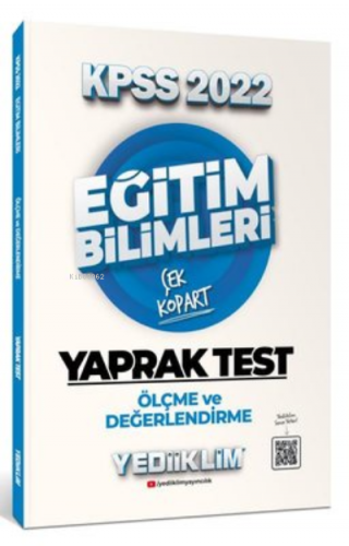 2022 KPSS Eğitim Bilimleri Ölçme ve Değerlendirme Çek Kopart Yaprak Te