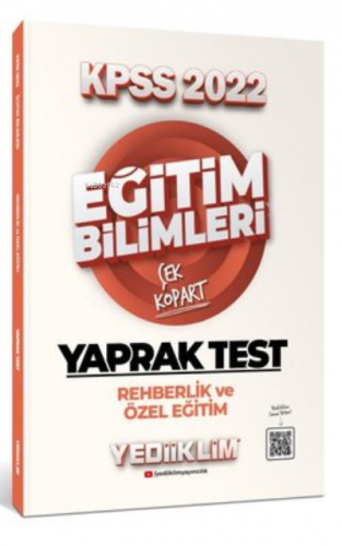 2022 KPSS Eğitim Bilimleri Rehberlik ve Özel Eğitim Çek Kopart Yaprak 