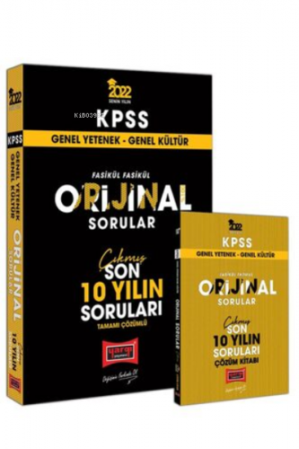 2022 KPSS GY GK Fasikül Fasikül Orijinal Tamamı Çözümlü Son 10 Yılın Ç