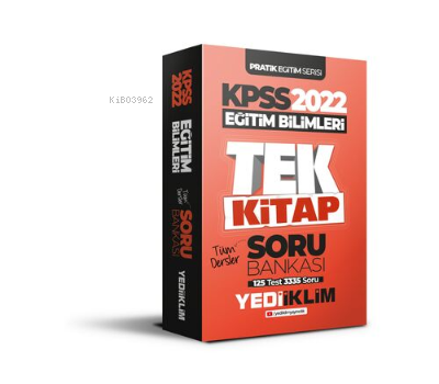 2022 KPSS Pratik Eğitim Serisi Eğitim Bilimleri Tek Kitap Soru Bankası