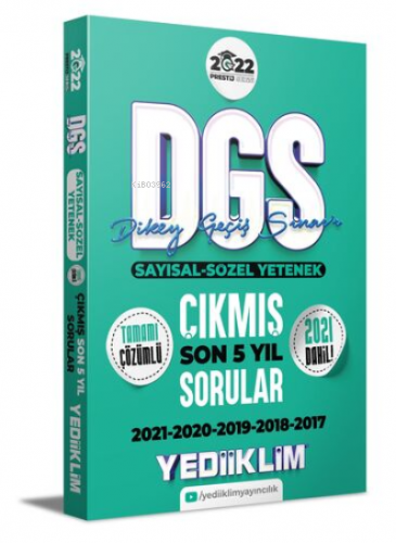 2022 Prestij Serisi DGS Tamamı Çözümlü Son 5 Yıl Çıkmış Sorular Kolekt