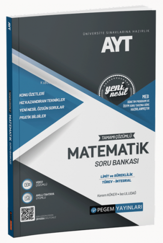 2022 Üniversite Sınavlarına Hazırlık AYT Tamamı Çözümlü Matematik ( Li