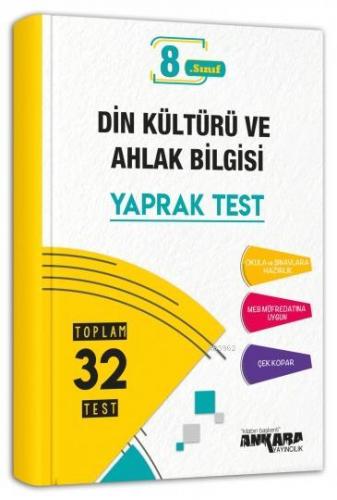 8. Sınıf Din Kültürü ve Ahlak Bilgisi Yaprak Test Ankara Yayıncılık