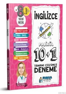 8. Sınıf LGS İngilizce Tamamı Çözümlü Fasikül 10 Branş 1 Genel Deneme 