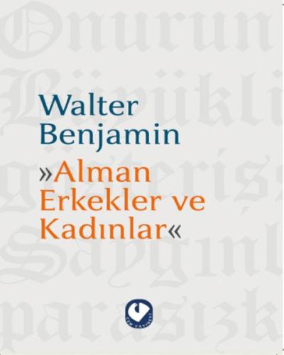 Alman Erkekler Ve Kadınlar Walter Benjamin