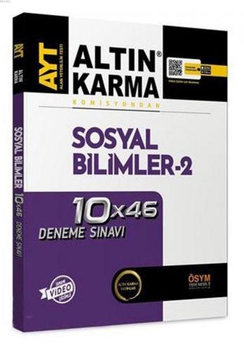 Altın Karma Yayınları AYT Sosyal Bilimler 2 10x46 Deneme Sınavı Altın 