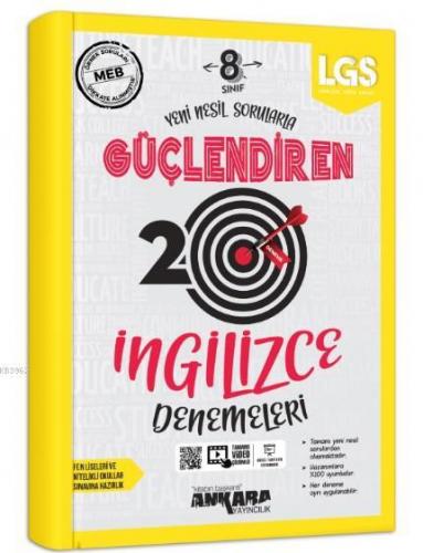 Ankara Yayınları 8. Sınıf LGS İngilizce Güçlendiren 20 Deneme Ankara K