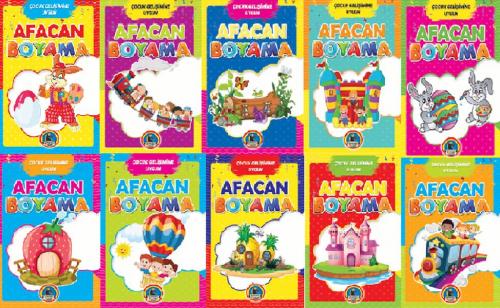 Çocuk Gelişimine Uygun - Afacan Boyama (10 Kitap) Komisyon