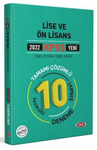 Data 2022 KPSS Lise ve Ön Lisans Tamamı Çözümlü 10 Fasikül Deneme Sına