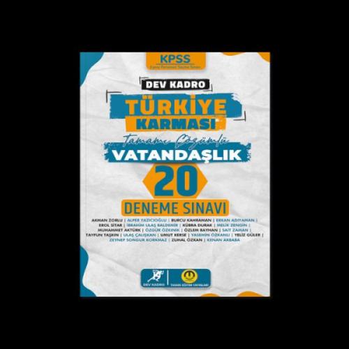 Dev kadro Vatandaşlık 20 Deneme Sınavı Kolektif