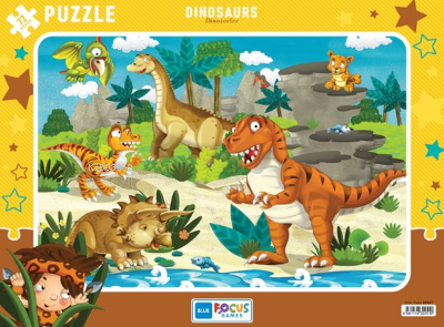 Dinazorlar Çerçeveli Puzzle 72 Parça