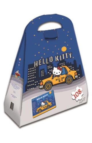 Hello Kitty Çantalı Yap Boz Taksi 108 Parça Puzzle (40612) Kolektıf