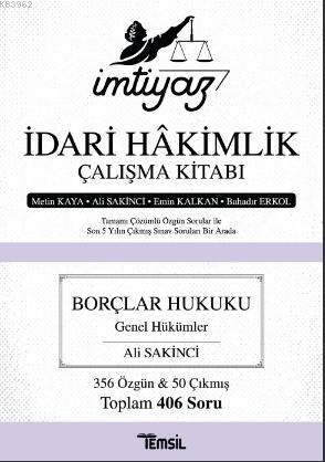 İmtiyaz - İdari Hakimlik Çalışma Kitabı Borçlar Hukuku Metin Kaya