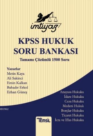 İmtiyaz KPSS Hukuk Soru Bankası Metin Kaya