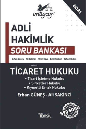 Imtiyaz Ticaret Hukuku Adli Hakimlik Soru Bankası 2021 Erhan Güneş