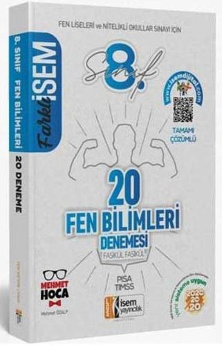 İsem Yayınları 8. Sınıf LGS Fen Bilimleri 20 Deneme Sınavı İsem Mehmet