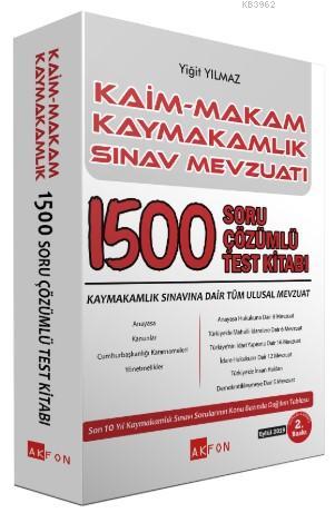 Kaim Makam Sınav Mevzuatı 1500 Çözümlü Soru Bankası Yiğit Yılmaz