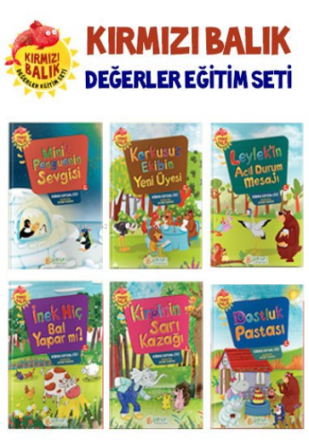 Kırmızı Balık Değerler Eğitim Seti (6 Kitap) Kübra Soysal Cici