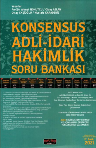 Konsensus Adli - İdari Hakimlik Soru Bankası 2021 Ahmet Nohutçu