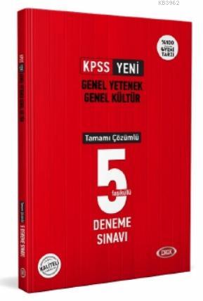 KPSS Genel Yetenek Kültür Tamamı Çözümlü 5 Deneme Sınavı Kolektif