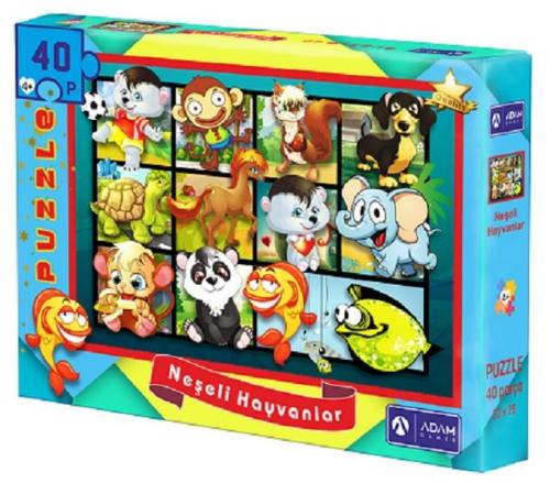 Neşeli Hayvanlar 40 Parça Puzzle (33x25)