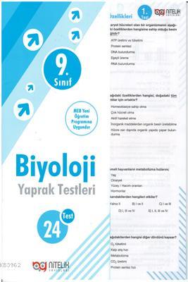 Nitelik - 9. Sınıf Biyoloji Yaprak Testleri