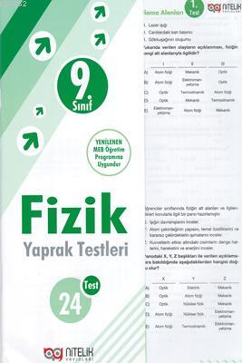 Nitelik - 9. Sınıf Fizik Yaprak Test Yeni 2019