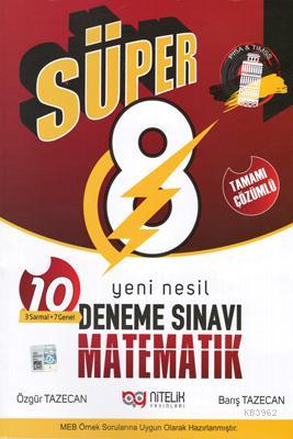 Nitelik Yayınları 8. Sınıf LGS Süper Matematik Yeni Nesil 10 Deneme Sı