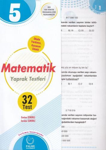 Palme - 5. Sınıf Matematik Yaprak Test Yeni 2019