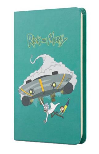 Rick And Morty Sert Kapak Lastikli Mini Defter Turkuaz