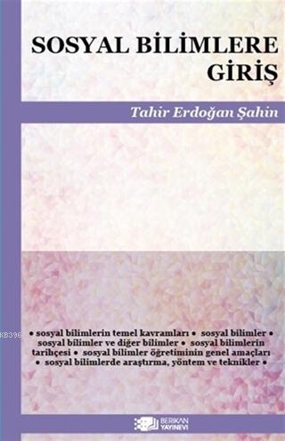 Sosyal Bilimlere Giriş Tahir Erdoğan Şahin