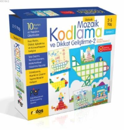 Stickerli Mozaik Kodlama ve Dikkat Geliştirme - Seviye 2 (2-5 Yaş) Kol