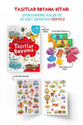 Taşıtlar Boyama Kitabı - Oyun Hamurlu - 3 Yaş + Bilge Yorulmaz