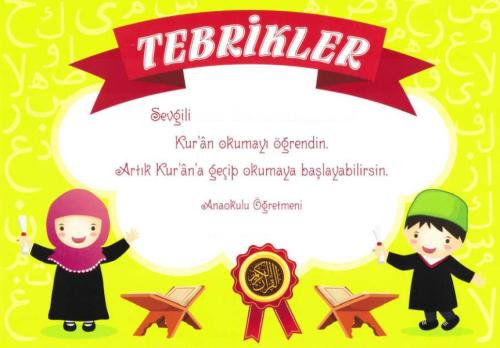 Tebrik Kartı Kuran'a Geçiş Kolektif