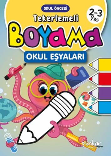 Tekerlemeli Boyama Okul Eşyaları 2-3 Yaş