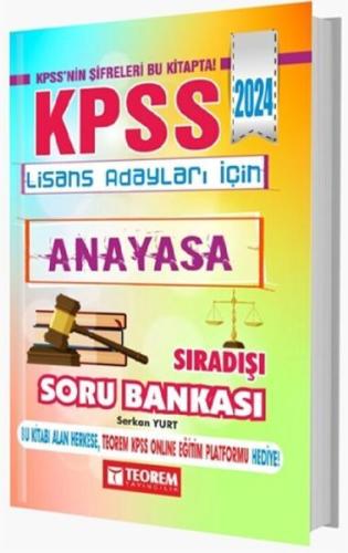 Teorem Yayınları 2024 KPSS Anayasa Vatandaşlık Sıradışı Soru Bankası K