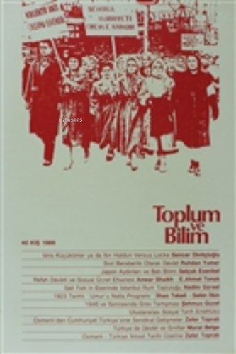 Toplum ve Bilim Sayı:40 40 Kış 1988 Kolektif