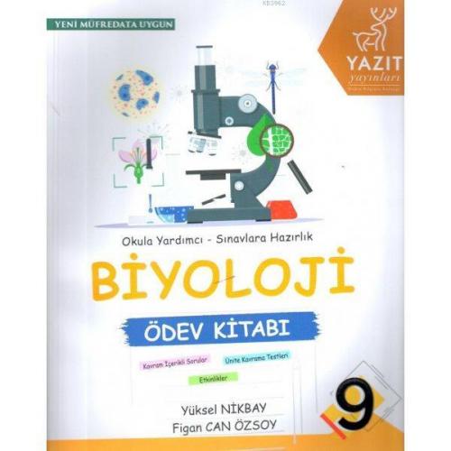 Yazıt Yayınları 9. Sınıf Biyoloji Ödev Kitabı Yazıt