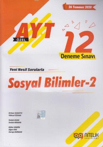 YKS-AYT Özel Sosyal Bilimler 2 - 12 Deneme Sınavı